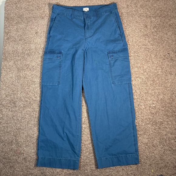 J. Crew Cargo Pants Oarsman Blue Utility Baggy‎ Pants Mens 30 Skate Grunge - Picture 1 of 9